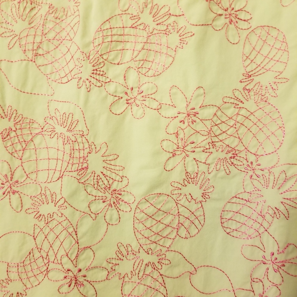 Lilly Pulitzer Skirt Embroidered Pink Green SZ 12 - Picture 2 of 7